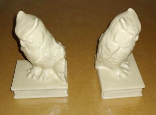 Rookwood pottery OWL BOOK ENDS or PAPER WEIGHTS 2655.  1946 3