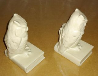 Rookwood pottery OWL BOOK ENDS or PAPER WEIGHTS 2655.  1946 8