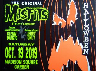 Og Misfits Msg Oct 19 2019 Halloween Danzig Signed Ltd Ed Blacklight Poster