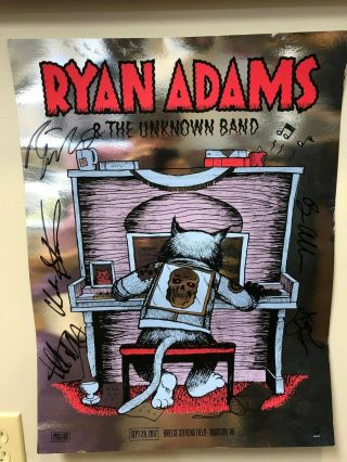 Ryan Adams Metallic Concert Poster Madison Wi 2017 Minsloff Autographed