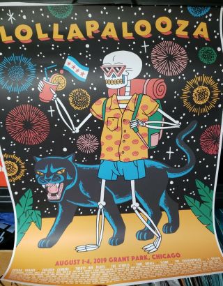 Lollapalooza Poster 2019 Grant Park Chicago Perry Farrell