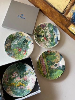 Gien Paris Givenry Set Of 4 Assorted Dessert Plates