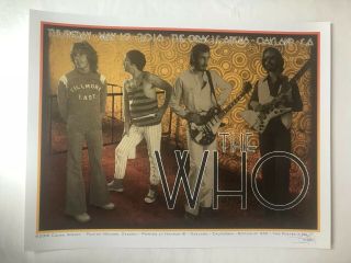 The Who Oakland Chuck Sperry S/n 5/16/2016 Poster