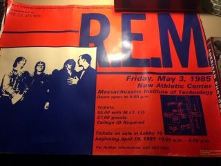 REM 1985 tour poster/original 2