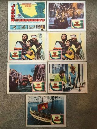 7 Lobby Cards 11x14: Jason And The Argonauts (1963) Todd Armstrong