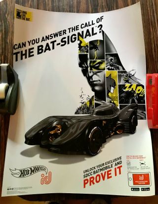 Sdcc 2019 Batman Hot Wheels Id Digital Batmobile Poster - 650 Of 700