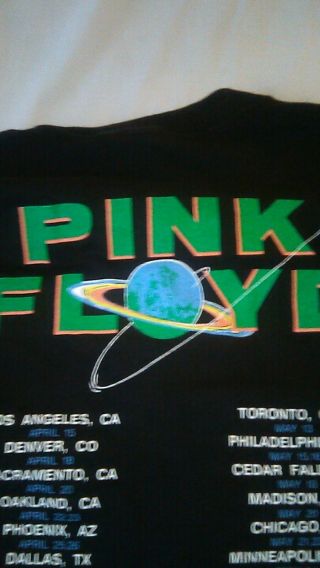 PINK FLOYD 1987 TOUR T SHIRT Size XL 3
