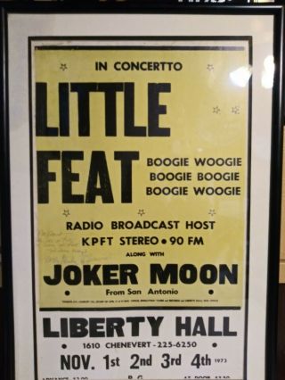 1973 LITTLE FEAT WITH JOKER MOON FROM SAN ANTONIO TEXAS SIGNED CONCERT POSTER 2