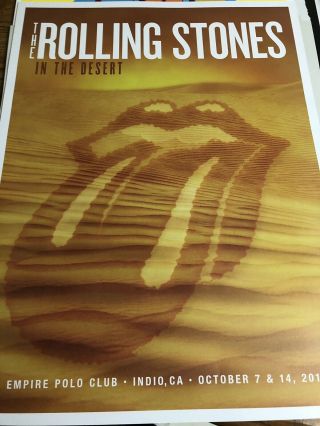 Rolling Stones In The Desert Poster Numbered From Concert Empire Polo Club