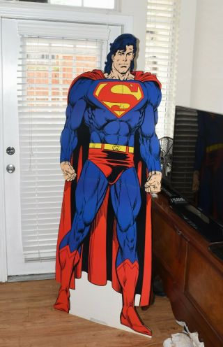 Superman Full Size Standing Cardboard Cutout Standee 76 " X 29 "