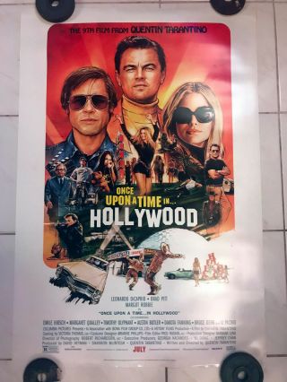 Once Upon A Time In Hollywood 27x40 Authentic Movie Poster Double Side