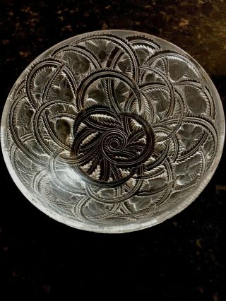Lalique Crystal Pinsons Coupe Finch Bowl 9 1/4 