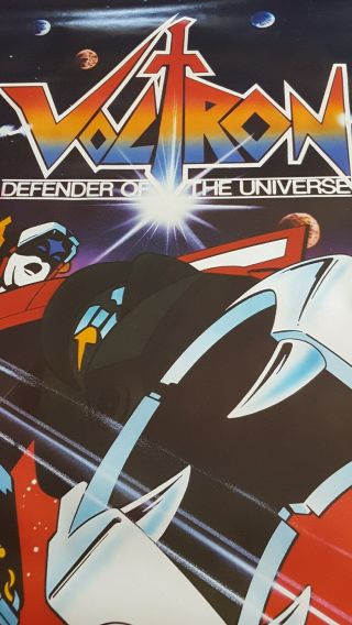 Voltron Defender Of The Universe Rare Sony Poster 24 X 36