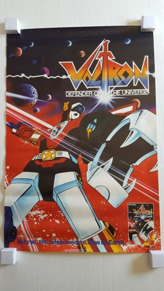 VOLTRON DEFENDER OF THE UNIVERSE RARE SONY POSTER 24 x 36 2