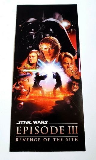 Rare 2005 Revenge Of The Sith Movie Promo Premiere Ticket Star Wars Episode Iii
