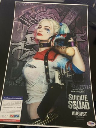 Suicide Squad Margot Robbie (harley Quinn) Signed Photo Psa Dna