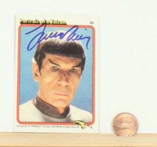 Leonard Nimoy Signed Topps Card Star Trek The Motion Picture