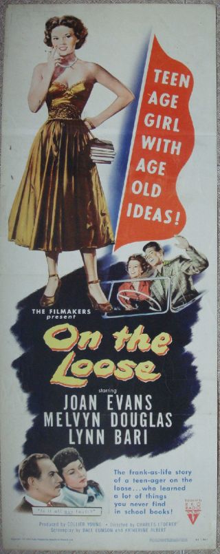 On The Loose Insert Usa Movie Poster 14 " X36 " Film 36x91cm 1951 F/vf