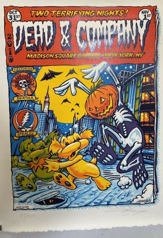 Dead And Co Poster 2019 Fall Fun Run Msg Nyc Halloween Signed & ’d: 593/1450