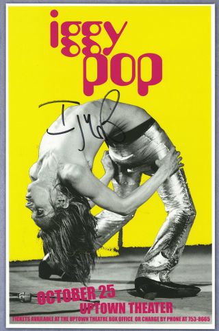 Iggy Pop Autographed Concert Poster 2001 Passenger