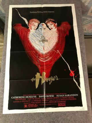 The Hunger 1983 1 Sheet Movie Poster 27 " X41 " (vf) David Bowie Horror