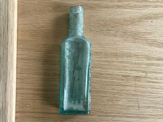 Vintage Green Glass Medicine Bottle Owned By Davy Jones