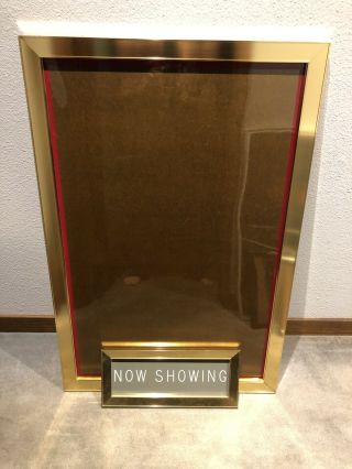 Authentic Movie Theater Poster Frame With Bonus Now Playing Sign