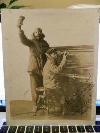 Early Vaudeville Photo 1924 8x10 " Signed By Buck & Bubbles Very Rare Look