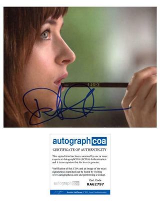 Dakota Johnson Autographed Signed 8x10 Photo 50 Shades Of Grey Acoa Loa