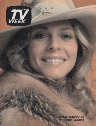 Chicago Tribune 1976 Tv Week Newspaper Tv Guide With Lindsay Wagner