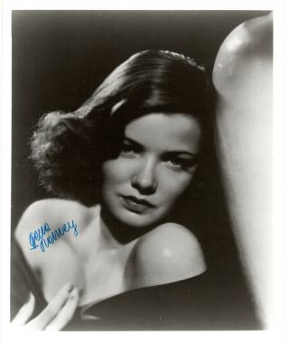 Gene Tierney Rare Authentic Signed Sexy Portrait 8x10.  Looks Like " Laura "