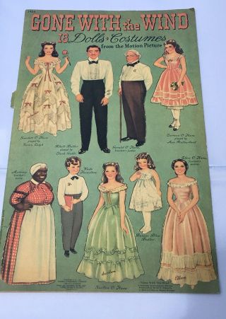 Gone With The Wind Paper Doll Booklet Uncut 1990 Reprint Of 1940 Issue