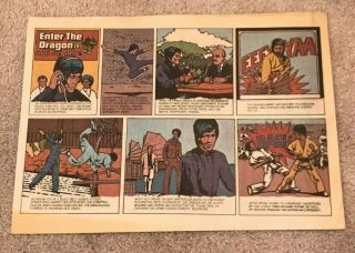 Rare 1973 Enter The Dragon Promotional Theater Herald Comic Book Bruce Lee Promo