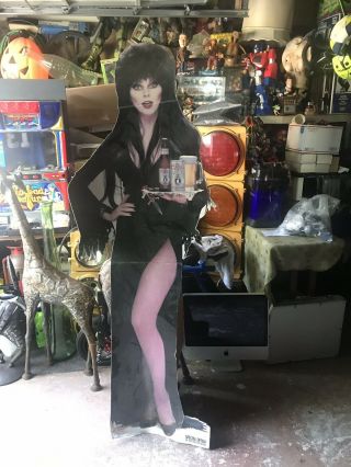 Elvira Mistress Of The Dark Coors Light Halloween Standee / Stand Up Vtg 5’10”