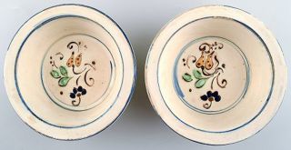 2 Kähler,  Denmark,  Glazed Bowls In Pottery Decorated With Flowers.