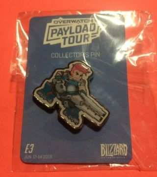 Overwatch Payload Tour Silver Zarya E3 2018 Blizzard Blizzcon Pin Rare