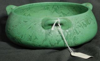 Antique Roseville Art Pottery Egyto Bowl Rozane Chloran Matte Crafts Matte Green