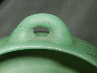 Antique Roseville Art Pottery Egyto Bowl Rozane Chloran Matte Crafts Matte Green 4