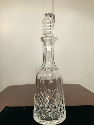 Vintage Signed Waterford Crystal Lismore 13.  5 " Tall Liquor Spirits Wine Decanter