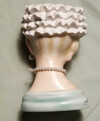 Lovely NM Lady Head Vase Vintage with Hat 6 