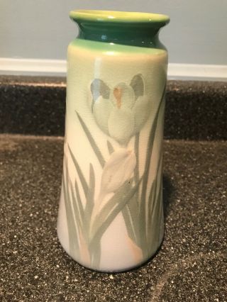 Rookwood Art Pottery Decorated Vase Iris Glaze 1910 Signed Cst