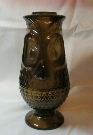 Viking Smoke Glass Owl Shaped 2 Piece Fairy Lamp