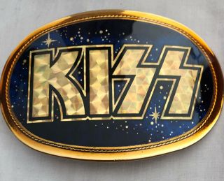 Kiss Belt Buckle 1977 Navy Blue