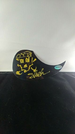 Guns And Roses Slash Signed Guitar Pick Guard With Must Have Item