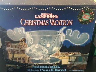 Christmas Vacation Punch Bowl Moose Mug Glass Punch Bowl