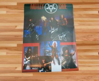 Motley Crue Signed Poster - - Shout At The Devil - - 1983 - - 4 Members