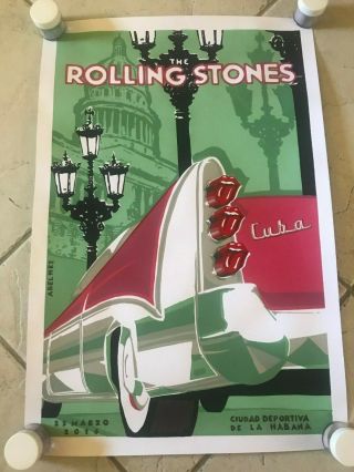 The Rolling Stones Poster Havana Cuban Concert 25 March 2016