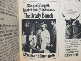 Sep - 1969 Tv Guide (the Brady Bunch Debut/dina Merrill/denise Nicholas/robert Reed