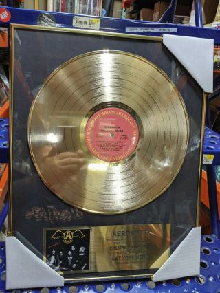 AEROSMITH - Get Your Wings Gold Record in Frame Train Kept a Rolling Tyler/Perry 4