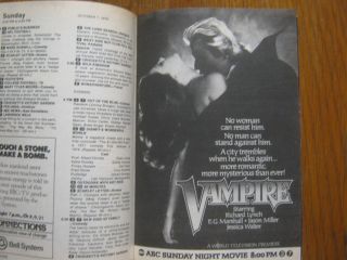 Oct.  6,  1979 Tv Guide (richard Lynch/vampire/linda Gray/dallas/larry Hagman)